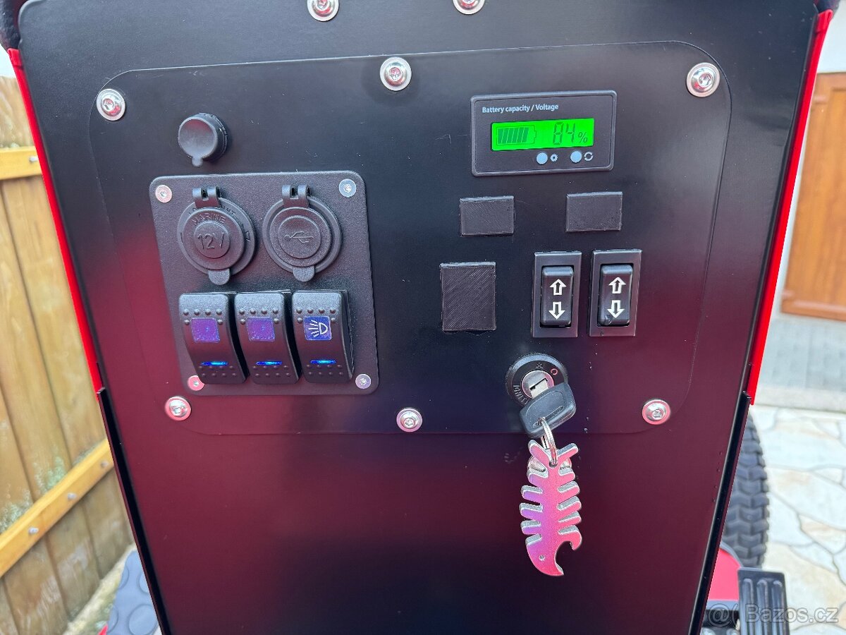 Sněžný elektrický traktůrek BROLS 1000 + el.radlice TOP STAV - 5