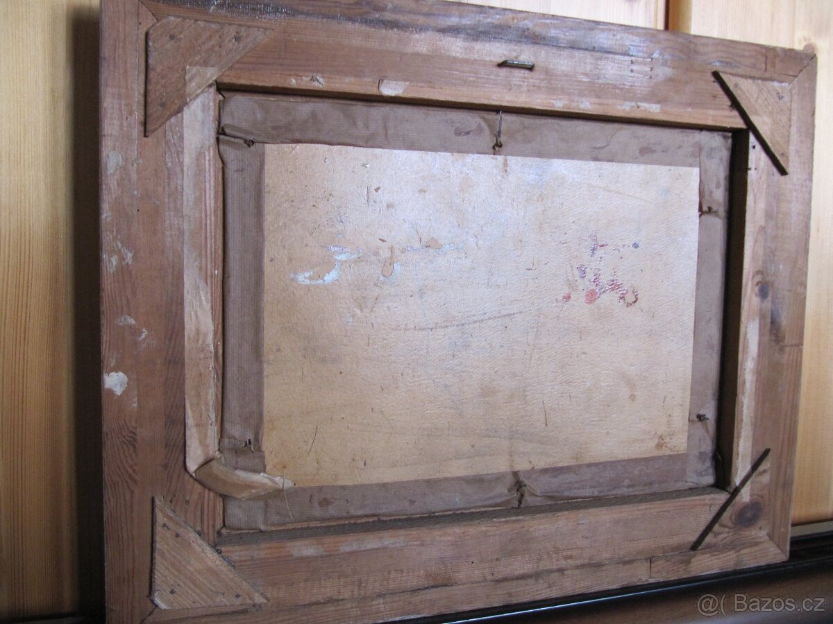 Obraz ,malířka V.Ř.Zoubková.Olej na desce. - 5