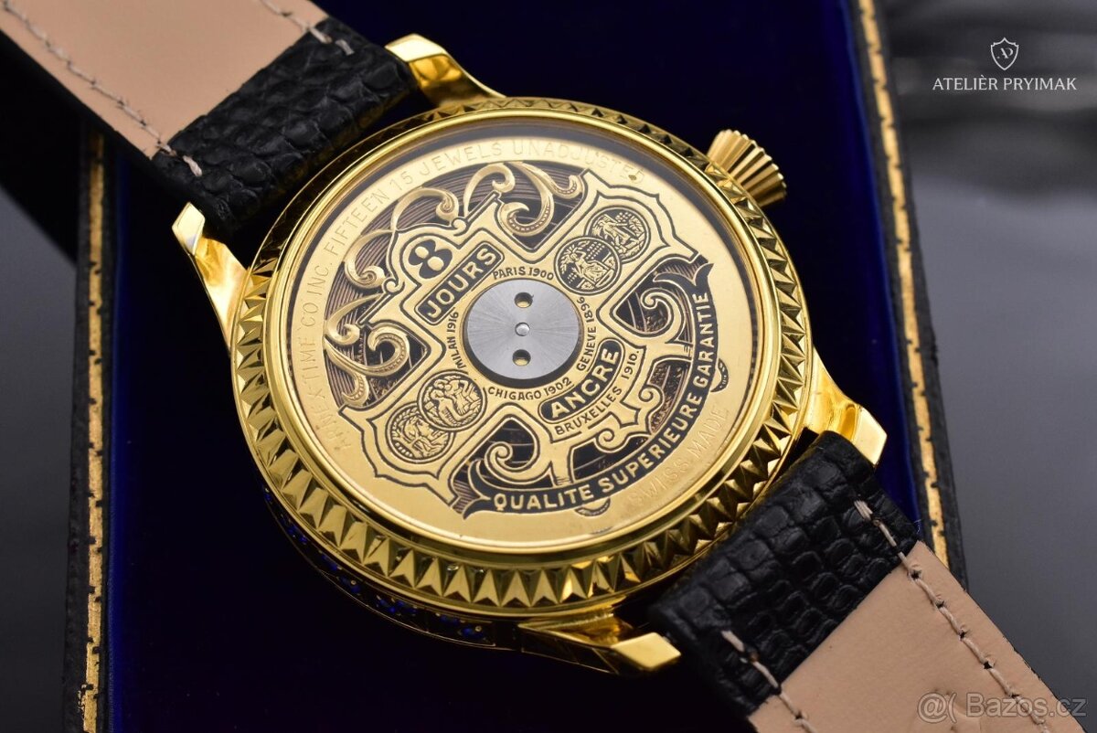 Jedinečné starožítné 8-denní hodinky HEBDOMAS 1900 - 5