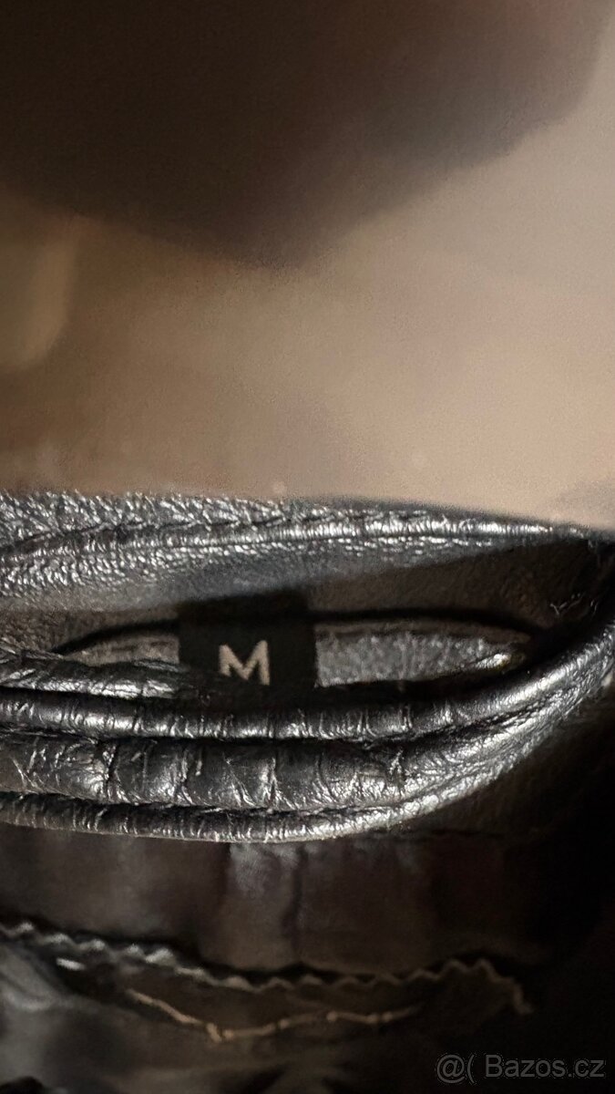 Černa kozena bunda - 5