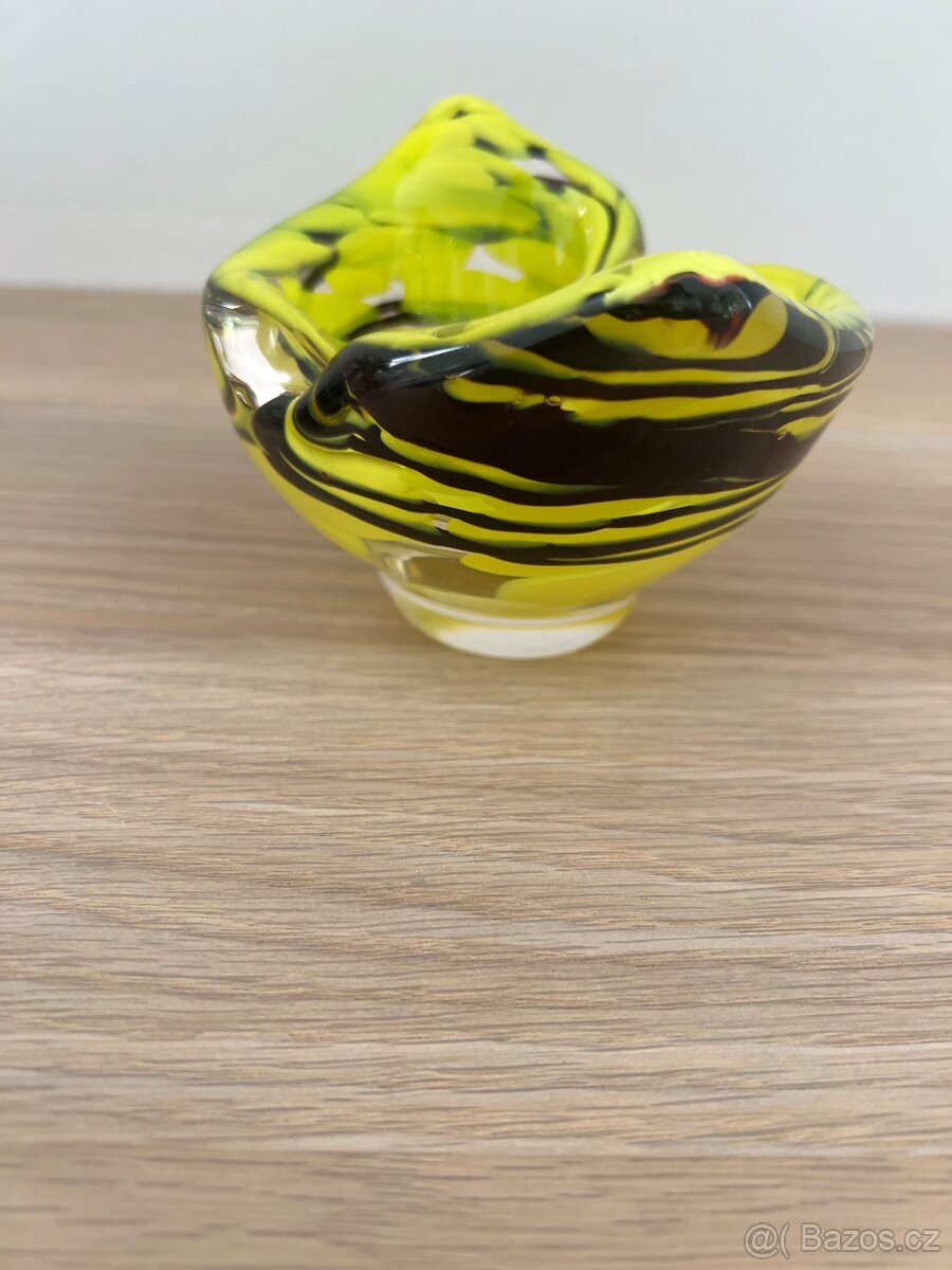 Prodám popelnik hutní sklo Moser - 5