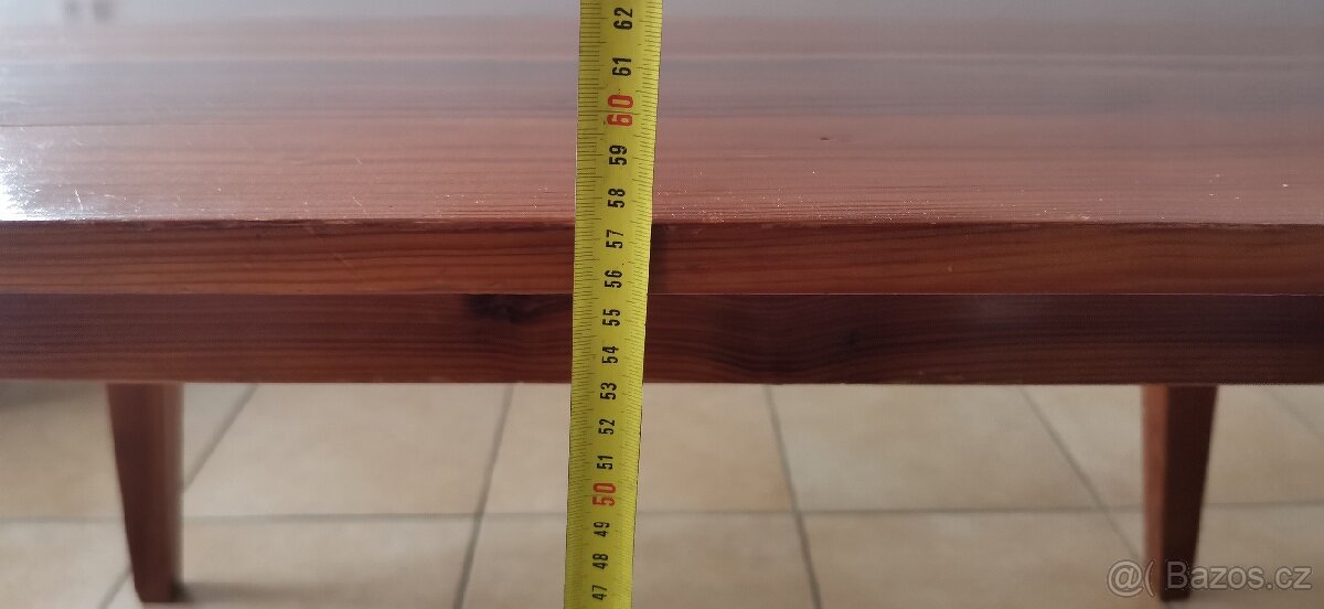 Retro konferenční stolek, masiv - 5