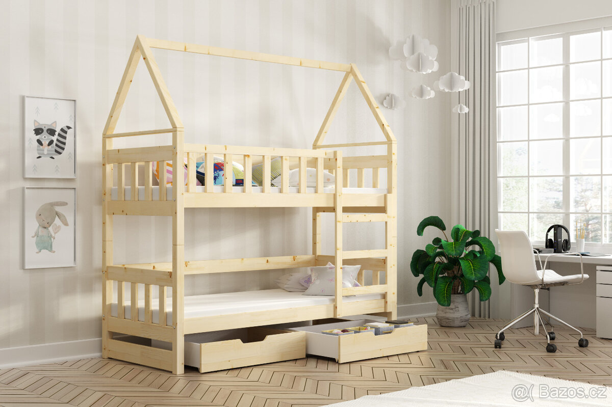 Dětská patrová postel Domeček - 5