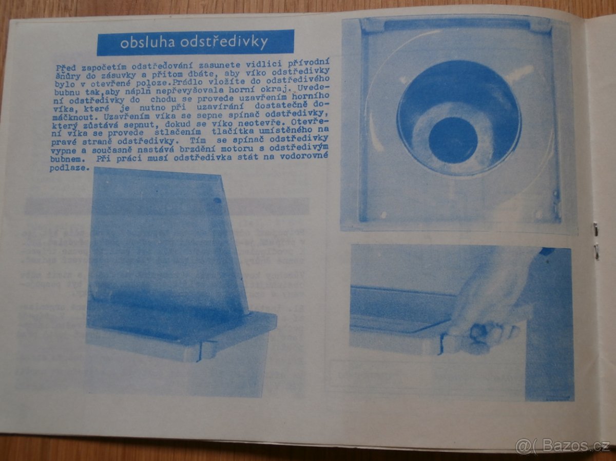 Návod, účet a záruční list na odstředivka GIROMA C 150. 1970 - 5