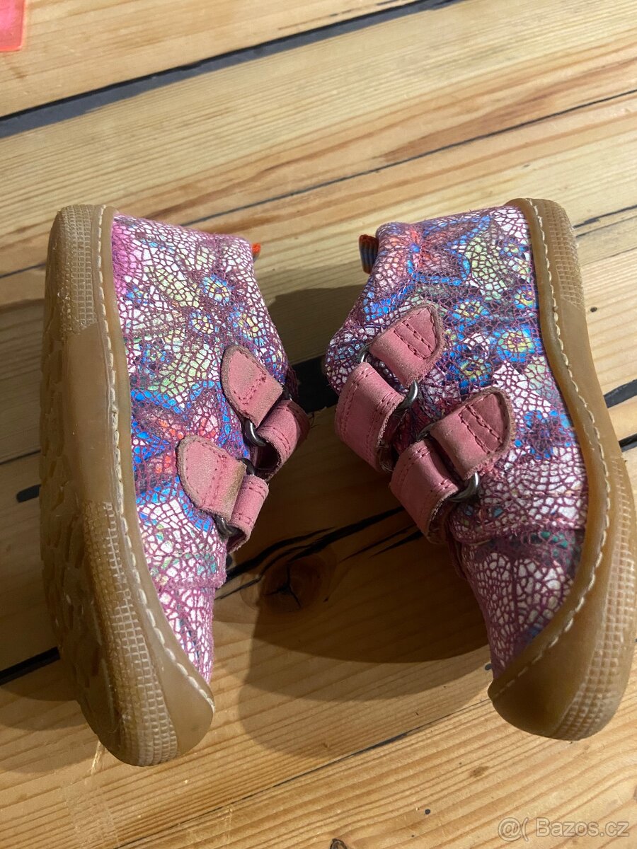 Barefoot dětské tenisky Koel - Danny Fantasy Fuchsia flowers - 5