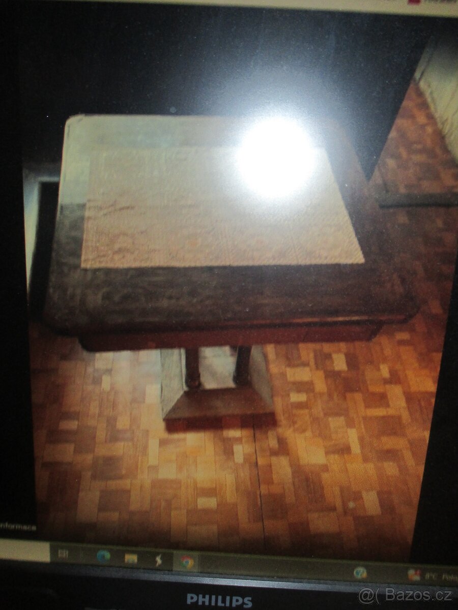 Starožitný set-lavice-3díly,stůl,2židle - 5