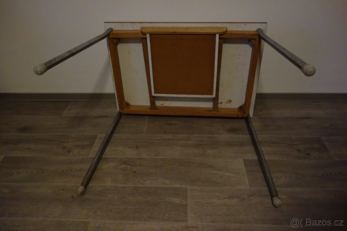 RETRO VINTAGE STŮL ČSSR 70 léta UMAKART CHROM BUK - 5