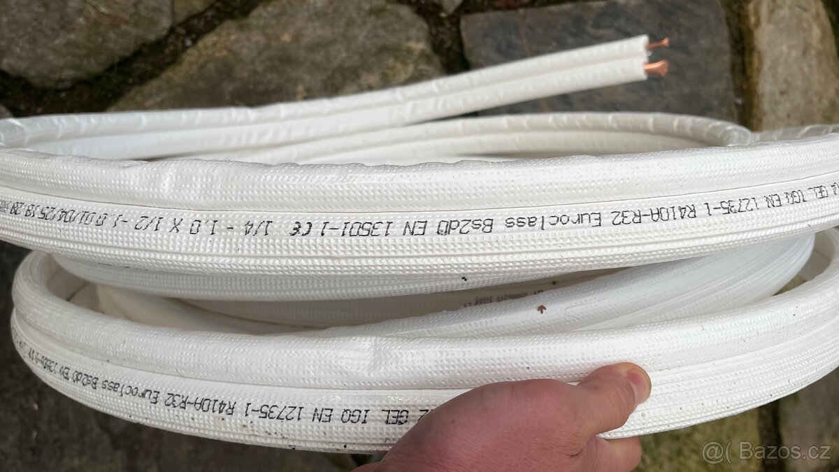 Měděnné trubky pro klimatizaci, set, cca 18m - 5