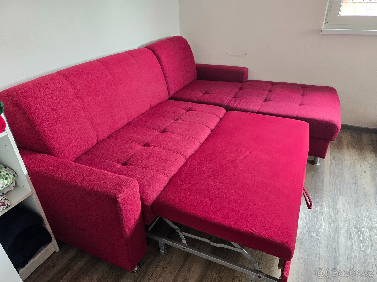 Pohovka/sedačka rozkládací L - česká výroba - 5