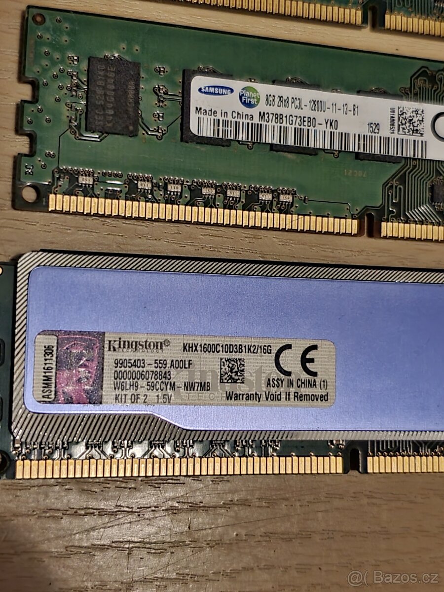 17x 8GB ddr3 do PC, kus : 400kč. - 5