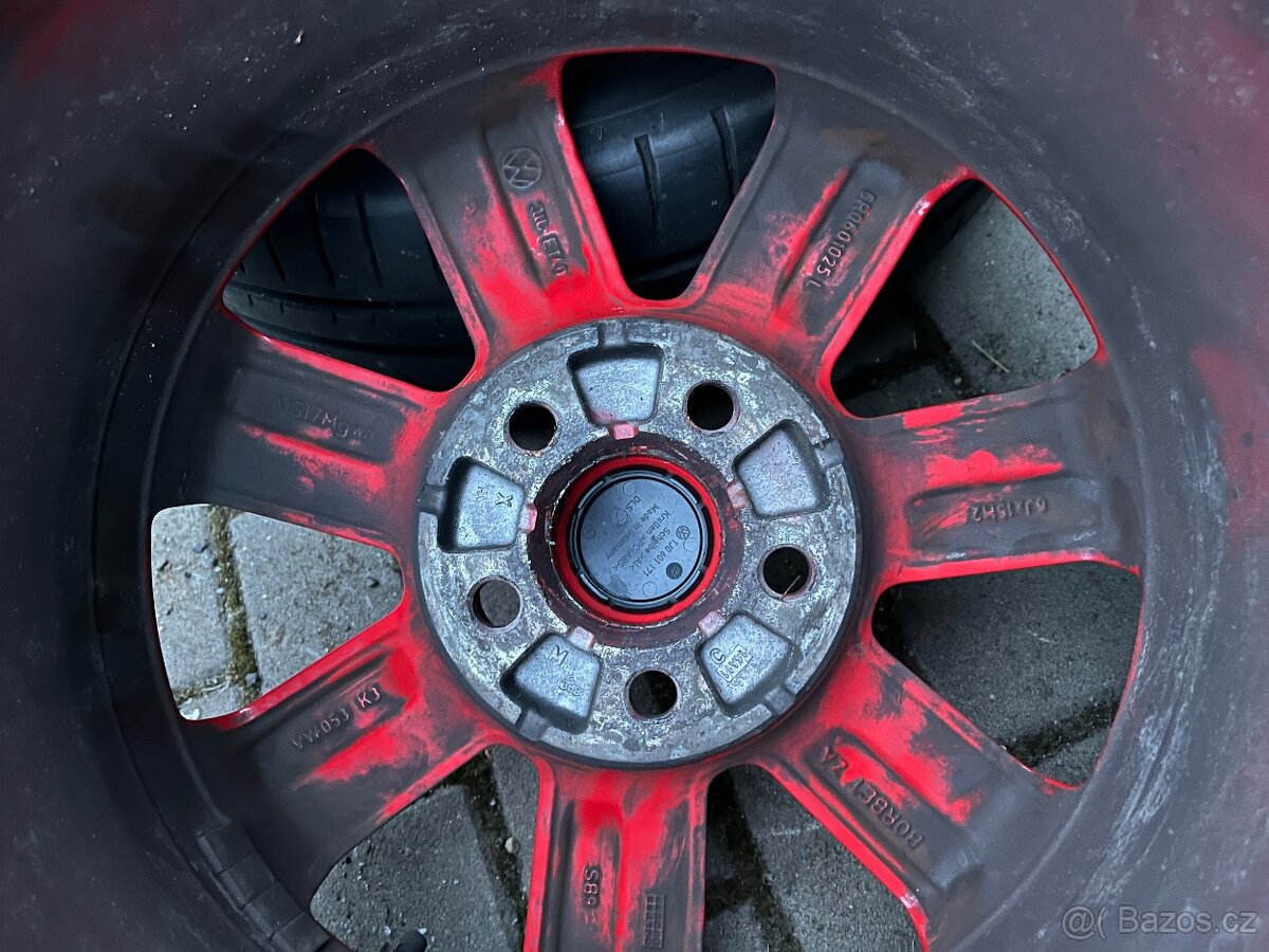 4x alu disky 5x100 R15, letní pneumatiky 70% - 5