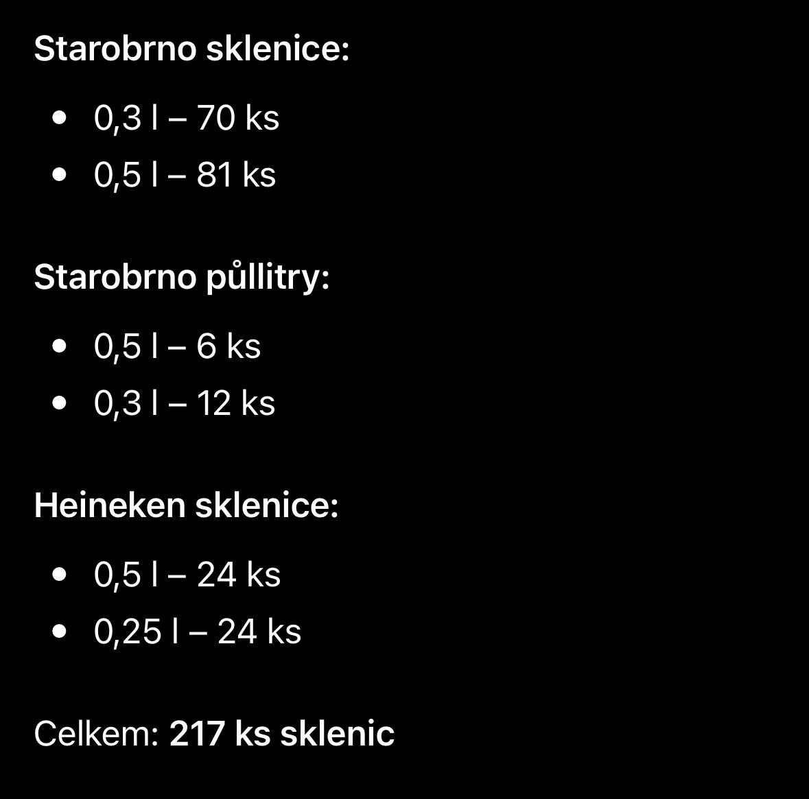 prodám nové sklenice, sklenky, půllitry, třetinky - 5