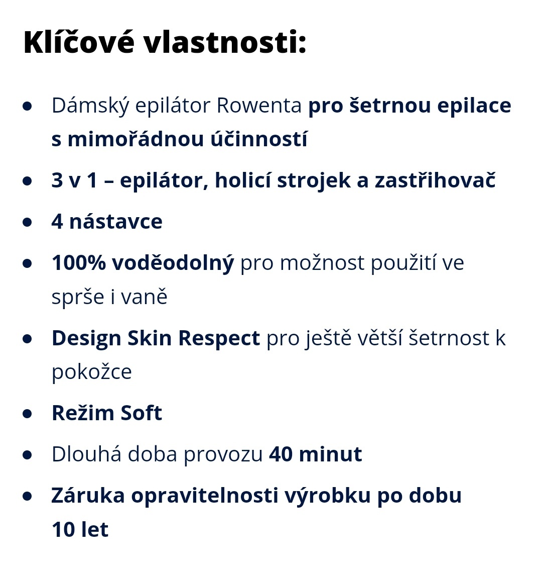 Epilátor Rowenta Aquasoft 3v1 - 5