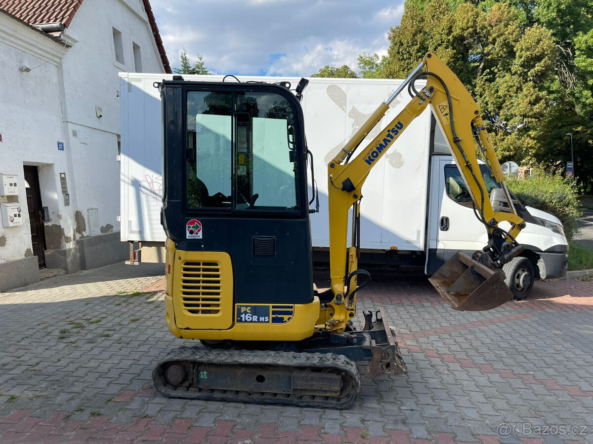 Pásové Miniripadlo Komatsu PC16R r.v2013 Kubota Takeuchi - 5