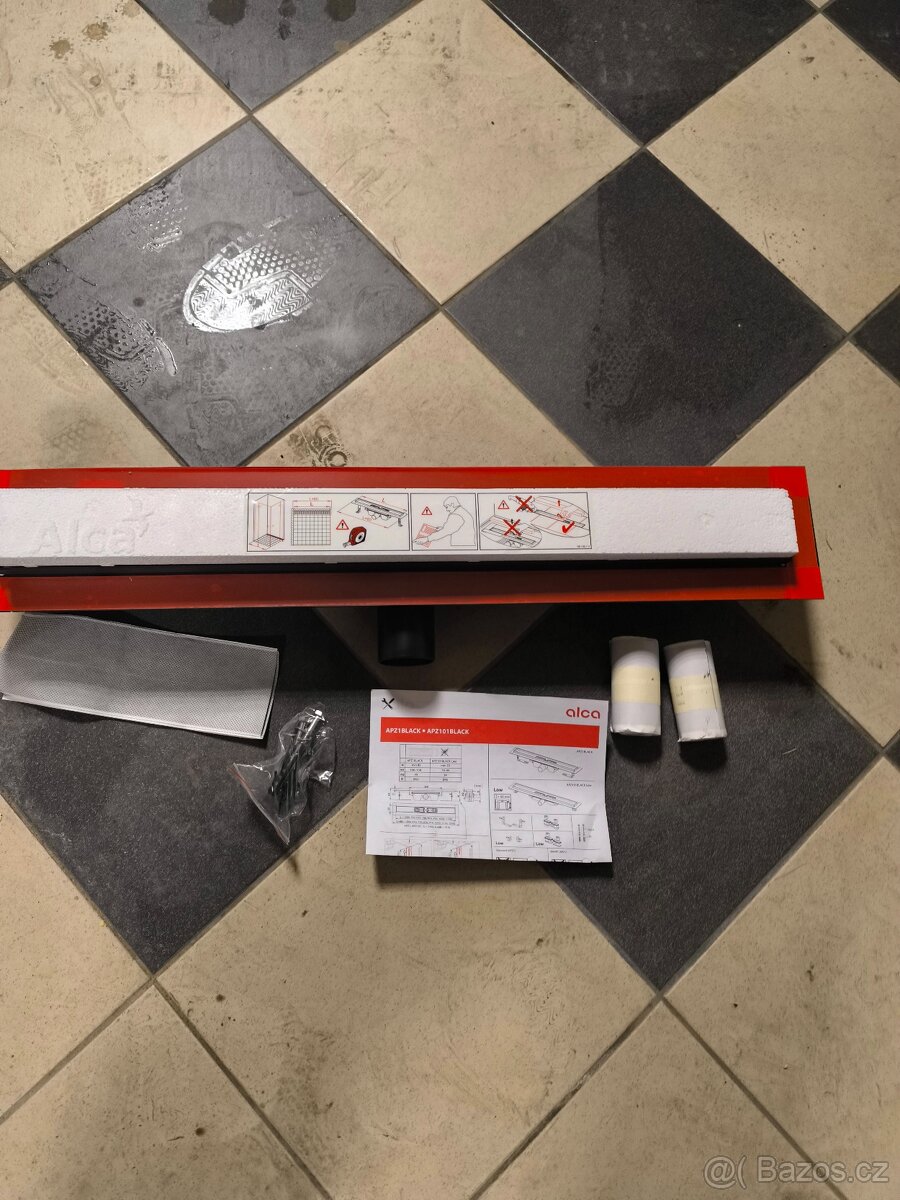 Sprchový žlab alcadrain,alcaplast APZ1-BLACK 650 - 5