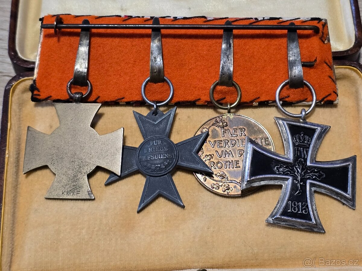 Rarita - německá lišta v etuji s EK2 na bílé stuze - 5