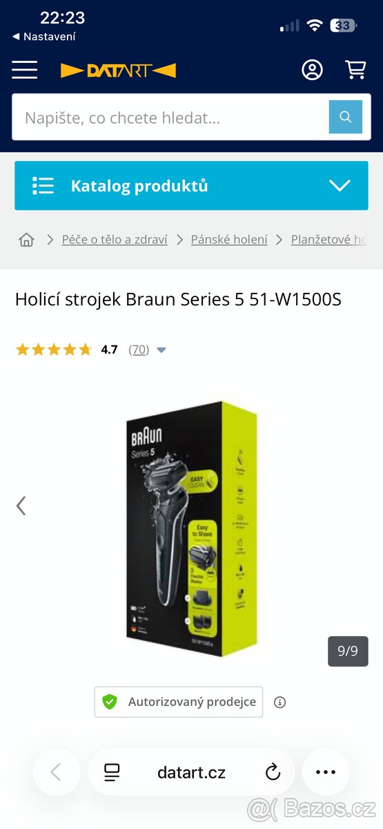 Holící strojek Braun Series 5 51-W500S - 5