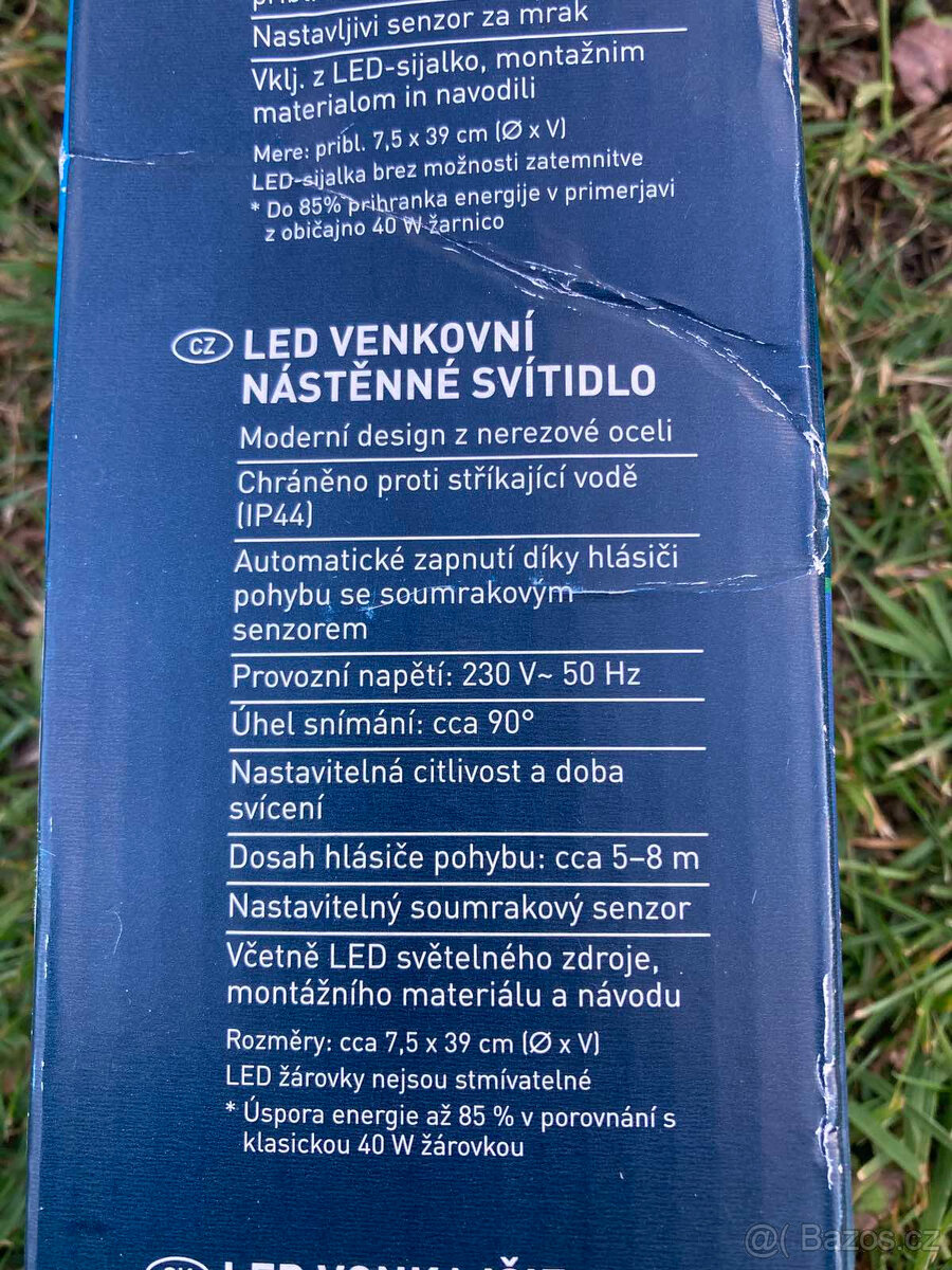 Venkovní nástěnné světlo LED se senzorem - 5
