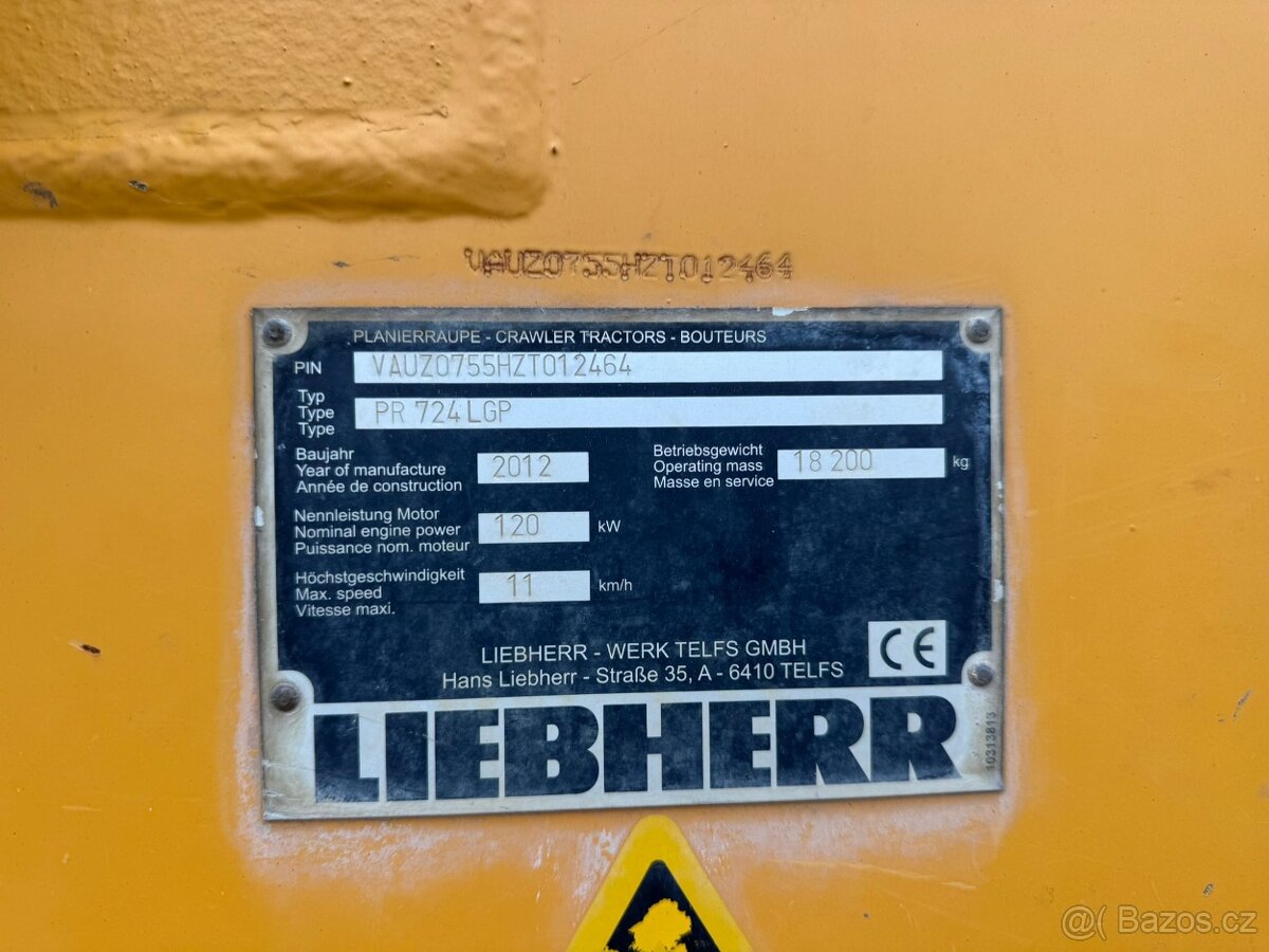 Liebherr pásový buldozér PR 724 LGP - 5