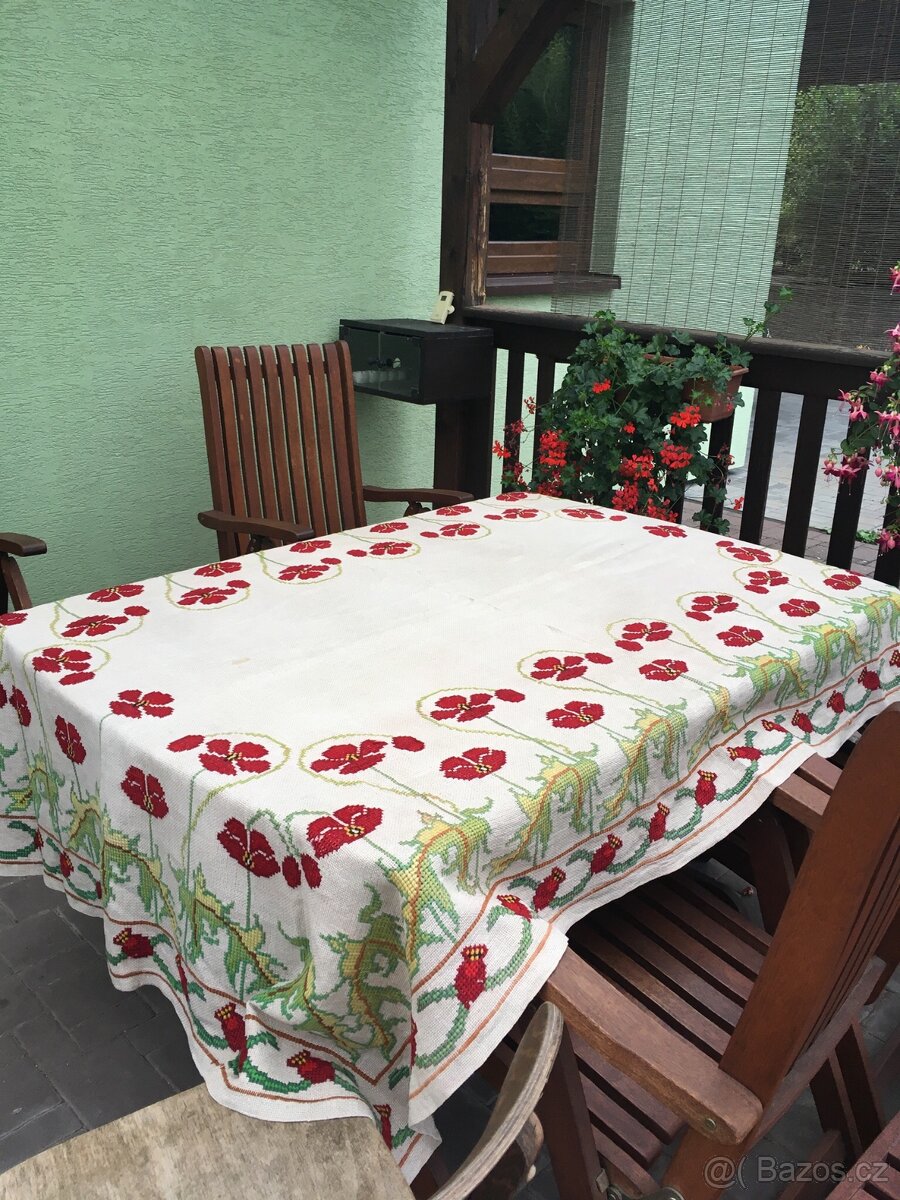 Velmi Starý přehoz, na gauč, postel, možná to je ubrus - 5