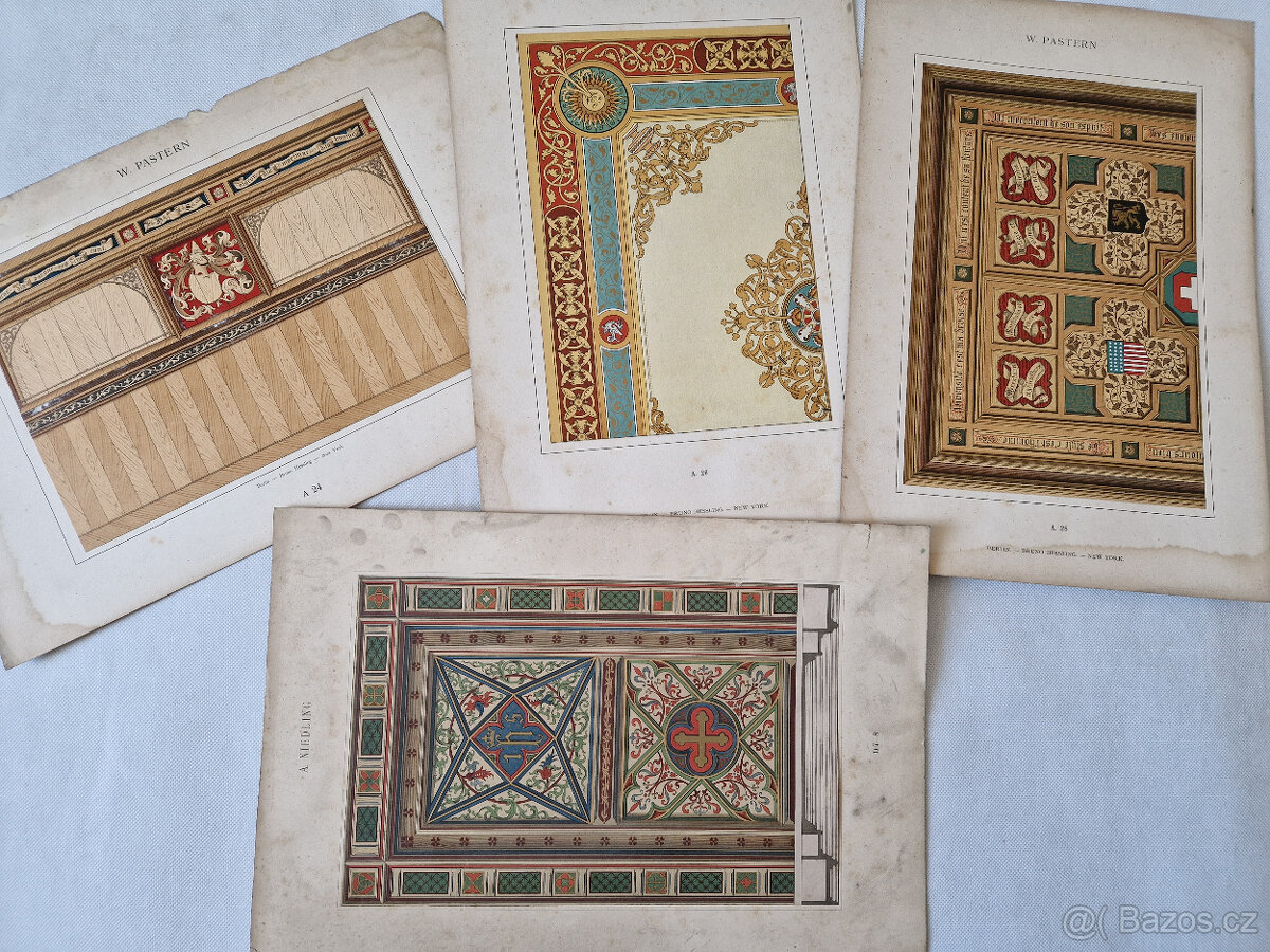 Vzorník předloh pro malíře stropní malba architektura 1896 - 5