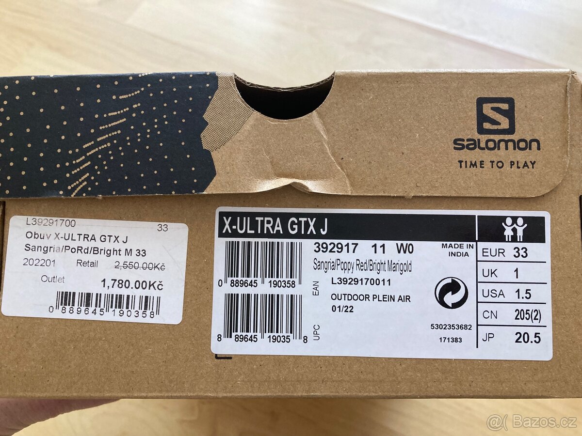 Turistické boty Salomon, vel. 33 - 5