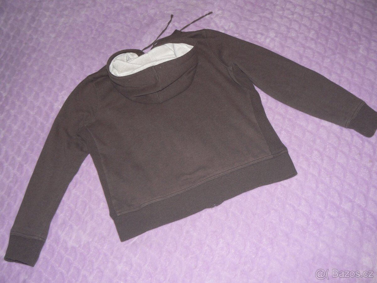 pánská teplá hnědá mikina zn. TCM- vel. S-M - 5