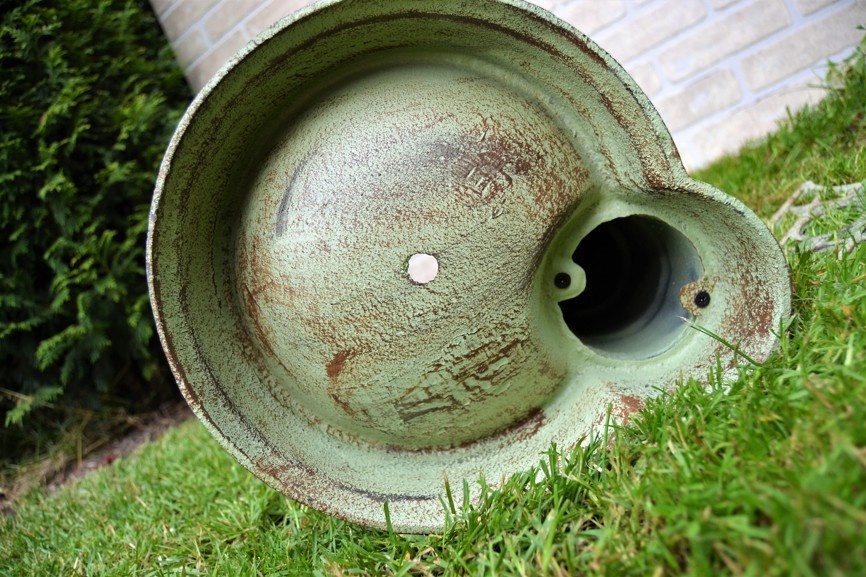 Vodovodní sloupek - kašna - litinová výlevka - zelená - 5