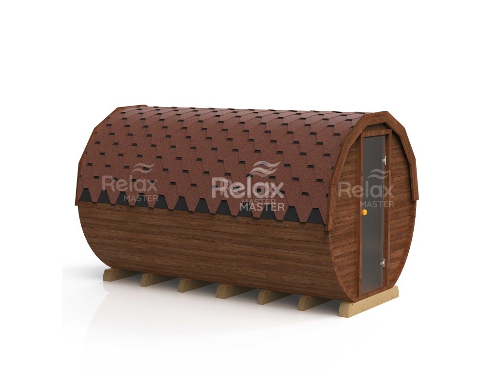 Finská sudová sauna 3m s předsíní - 5