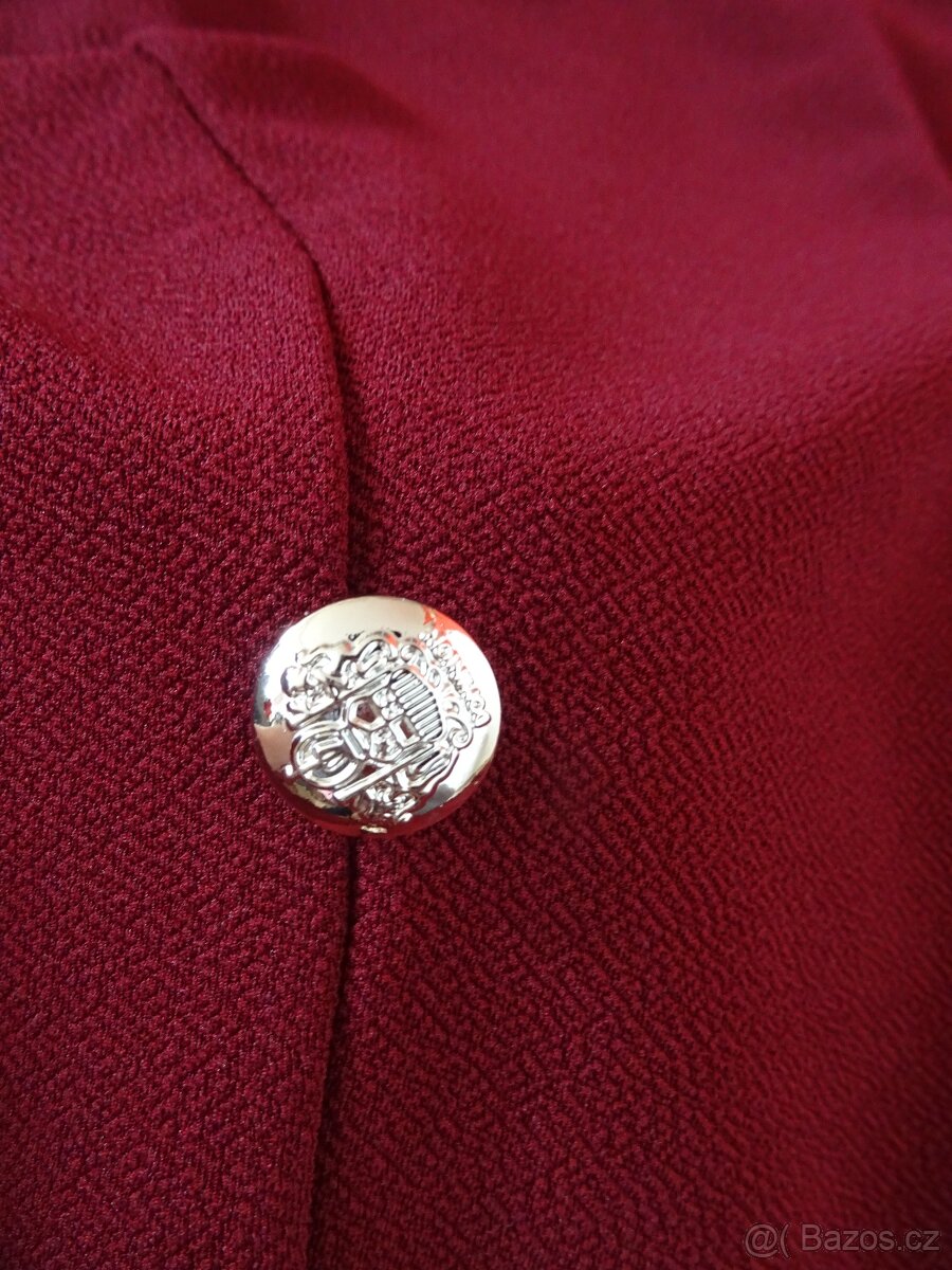 Dámské vínové sako - velikost L - 5