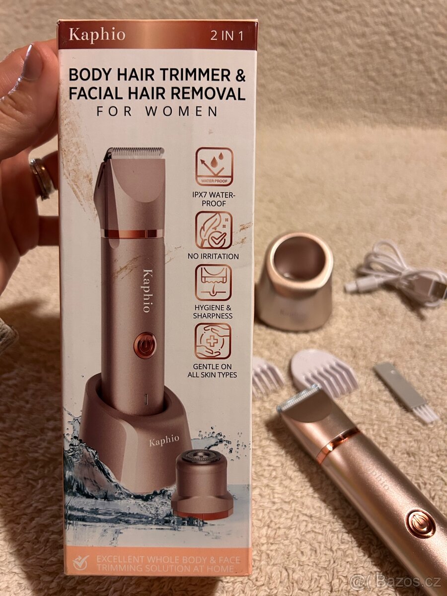 Zastřihávat / odstraňovač chloupků na těle a obličeji Kaphio - 5
