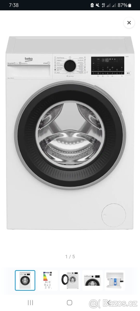 Parní pračka becko - 5