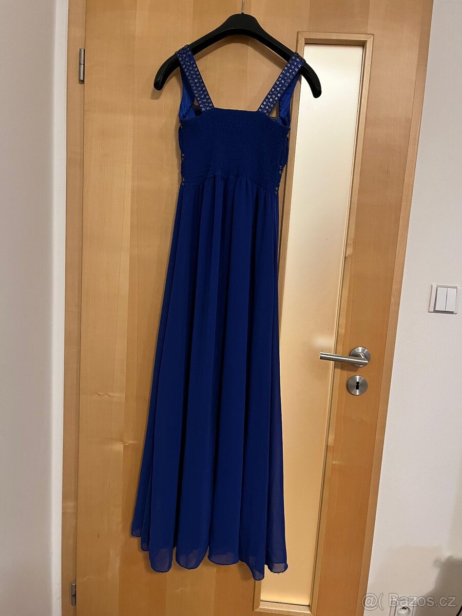 Modré plesové / maturitní šaty - 5