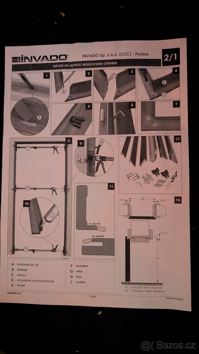Prodám obložkové zárubně Dub 80 Pravé 22-24 cm - 5