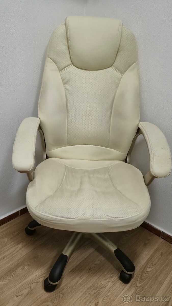 Bílé kancelářské/počítačové křeslo 2x - 5