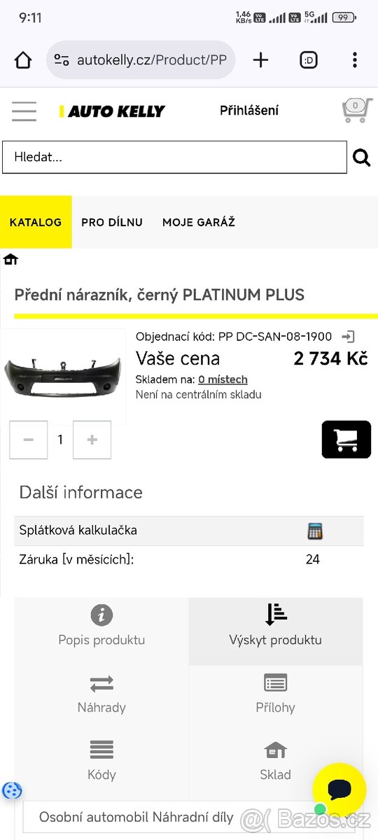 Přední nárazník pro Dacia Sandero I. - 5