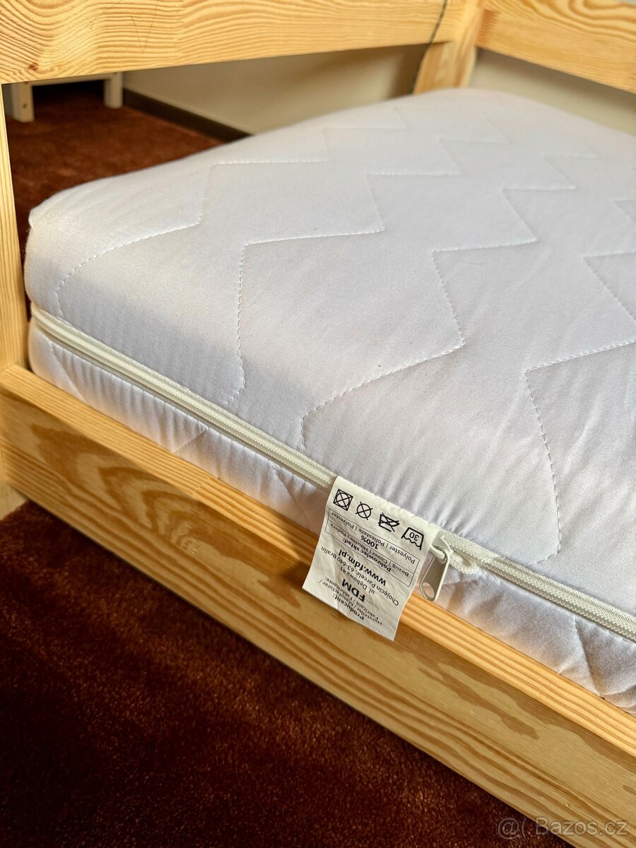 Domečková postel s roštem a zábranou - 5