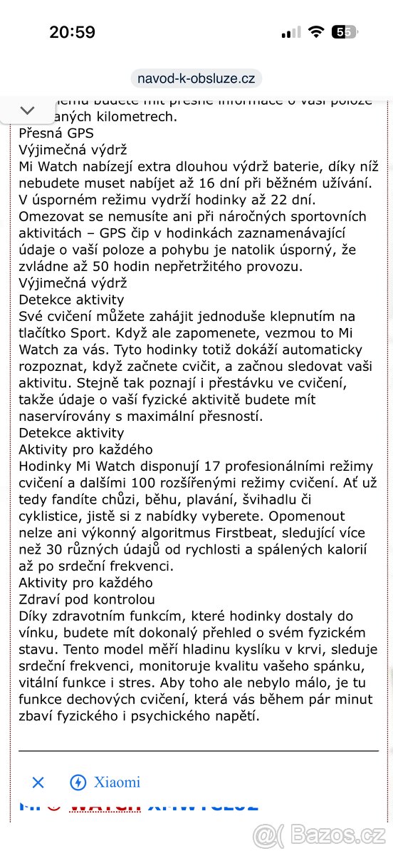 Hodinky MI WATCH Xiaomi - 5