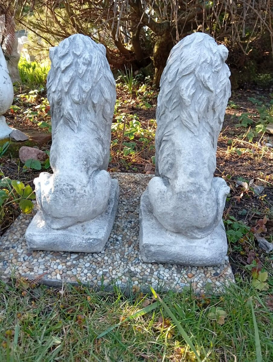 Zahradní dekorace- Pároví lvi - 5