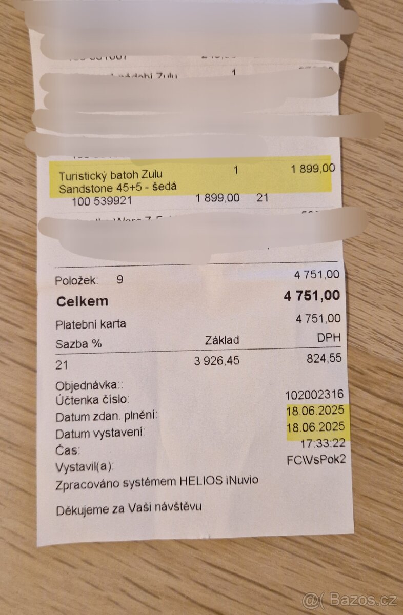 Turistický batoh Zulu Sandstone 45+5 - 5