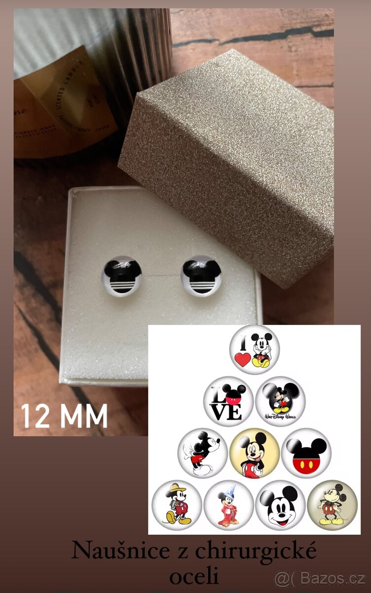 Naušnice z chirurgické oceli 12 mm - 5