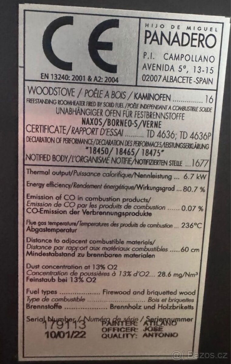 Krbová kamna Panadero - 5