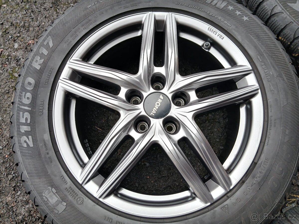 Sada ALU kol Ronal 215/60R17 zimní - 5
