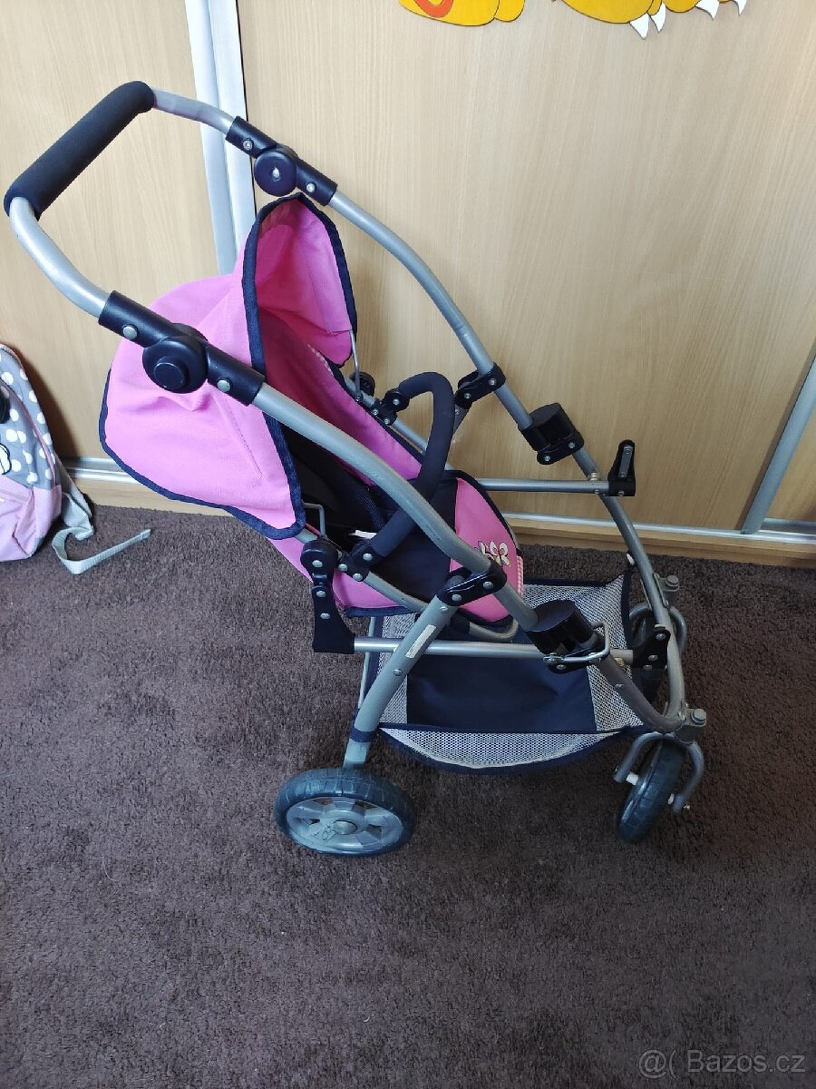 Kočárek pro panenky dvojčata Bayer chic + kočárek Baby Born - 5