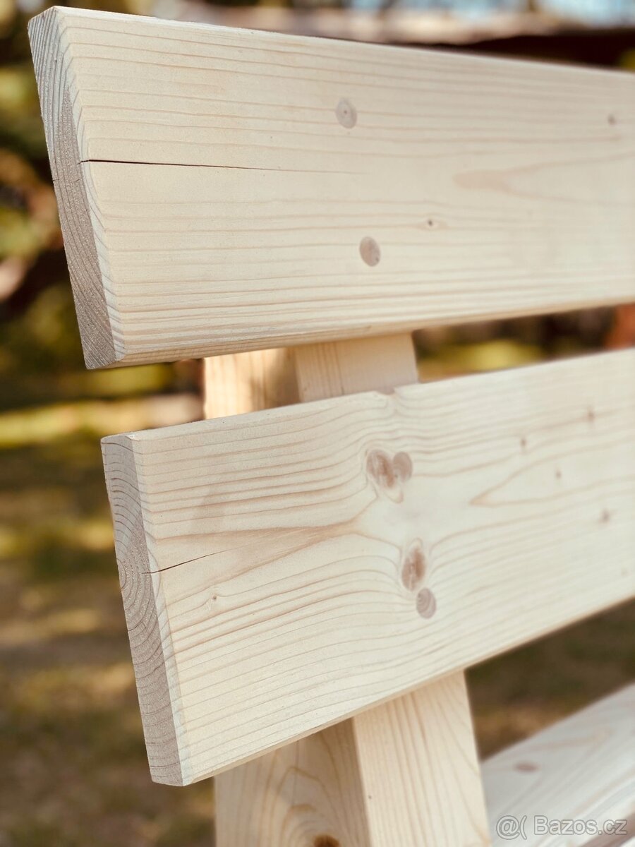 Masivní dřevěná lavice - 5