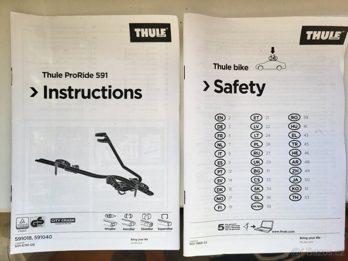 Nosič kol Thule ProRide 591 - 5
