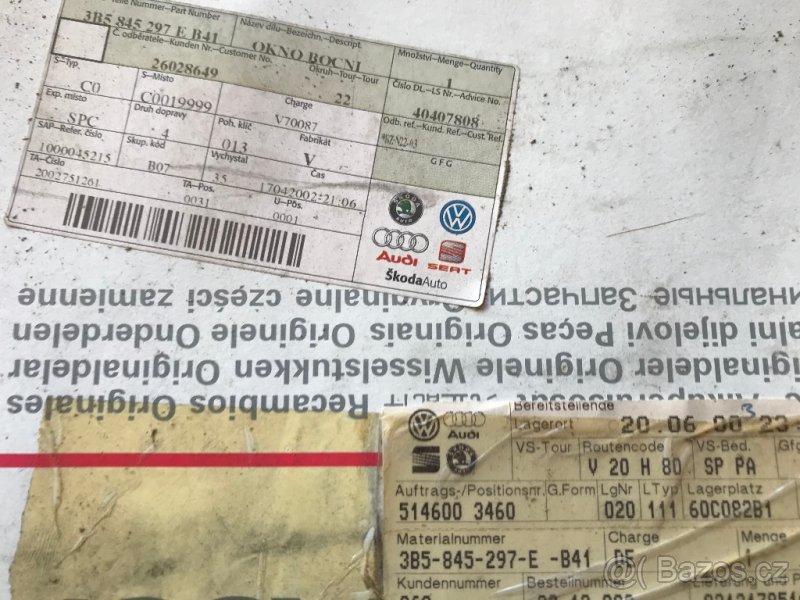 vw passat 3b b5 5,5 skla stahovačka skla - 5