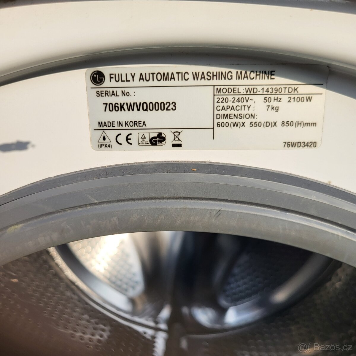 LG pracka 7kg - 5