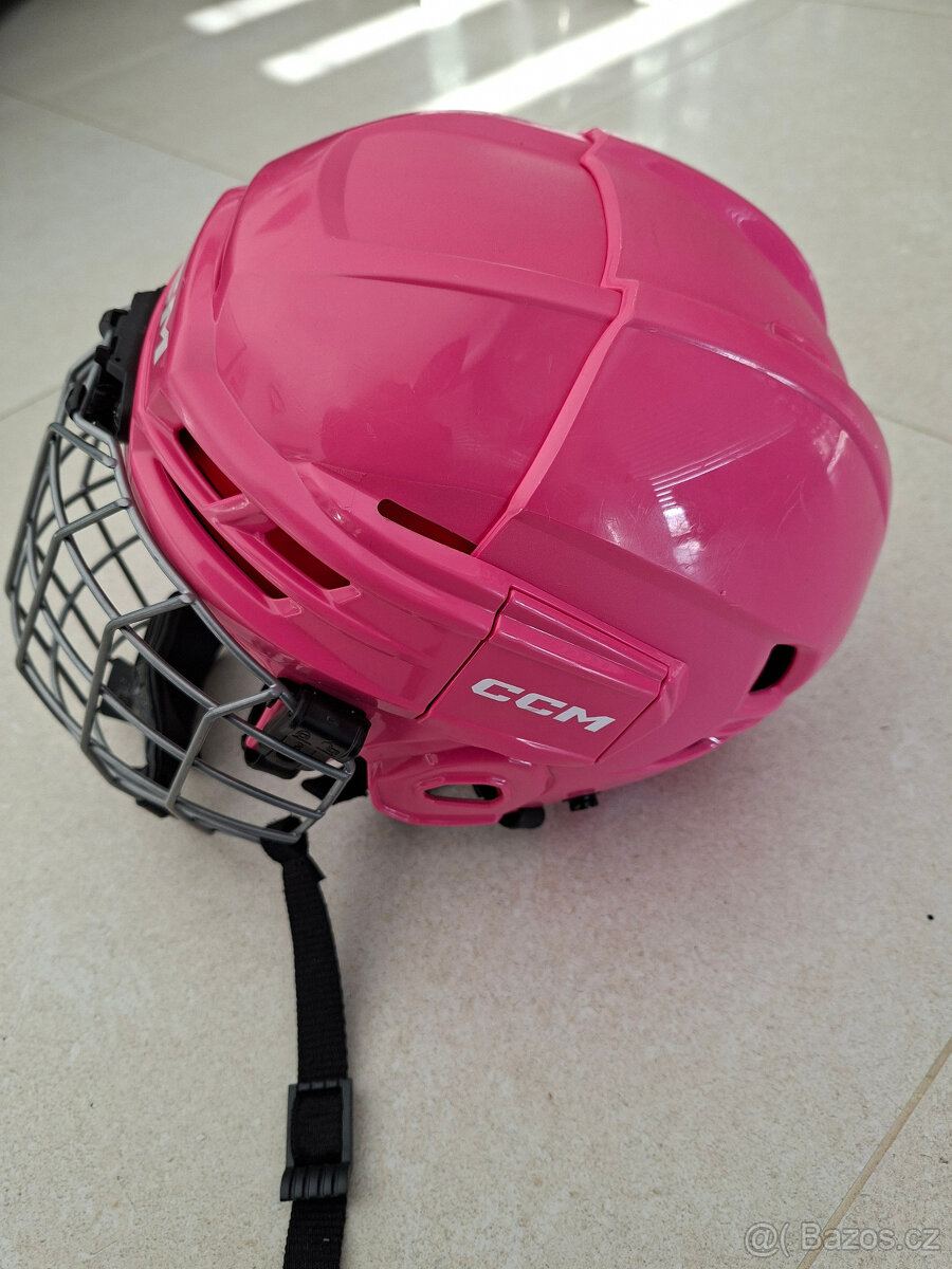 Dětská hokejová helma CCM HT70 YTH Pink - 5