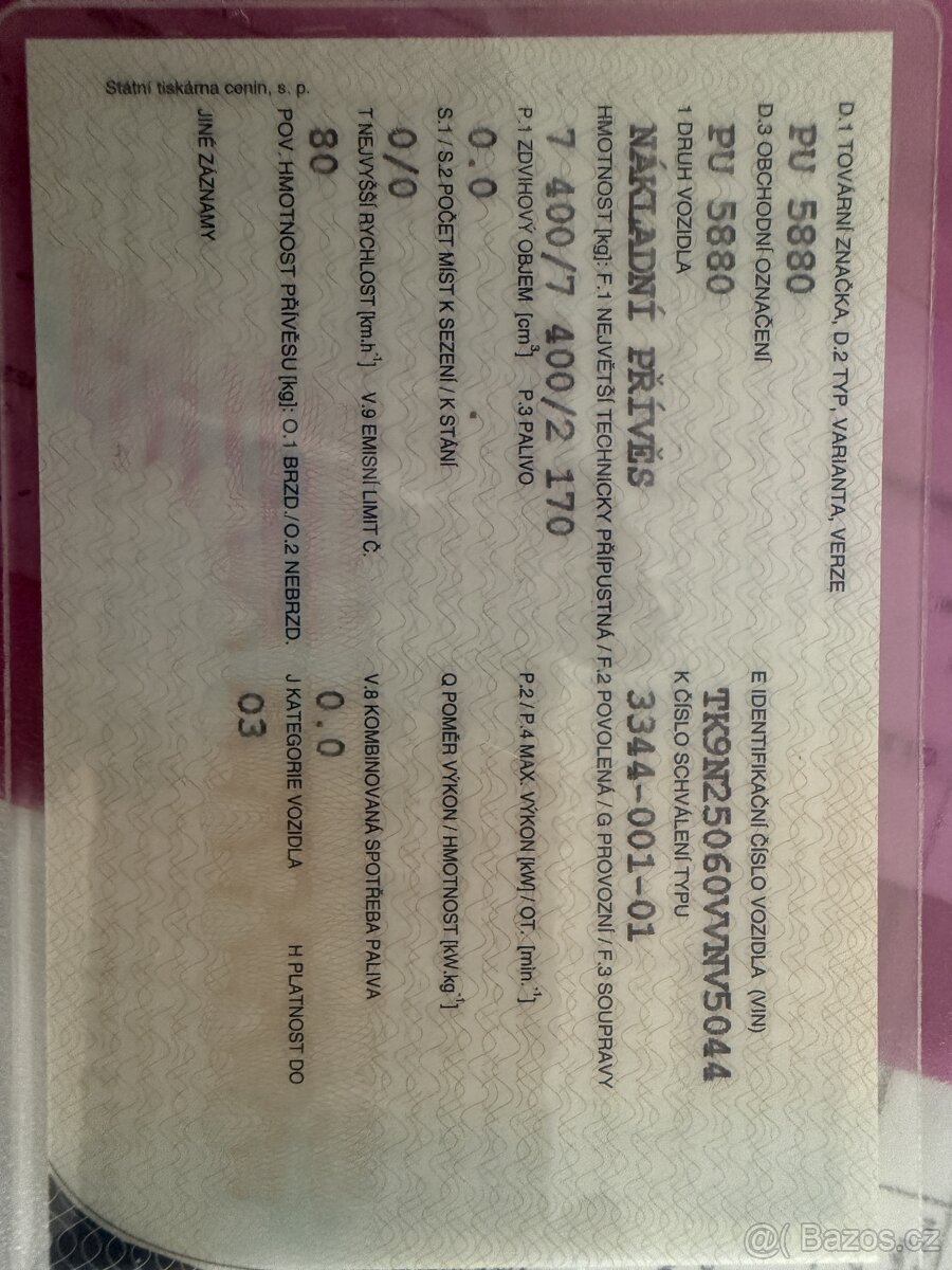 PU 5880 nákladní přívěs - 5